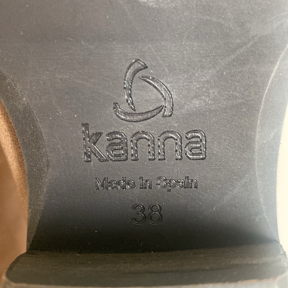 KANNA Brown Leather Ankle Booties Size 7.5 Pointed Toe Spain Fall 2025 Moto Chic - Picture 12 of 16